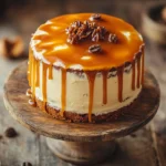 Whole Gooey Coffee Caramel Cake with Caramel Drizzle