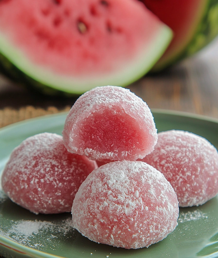 Watermelon Mochi